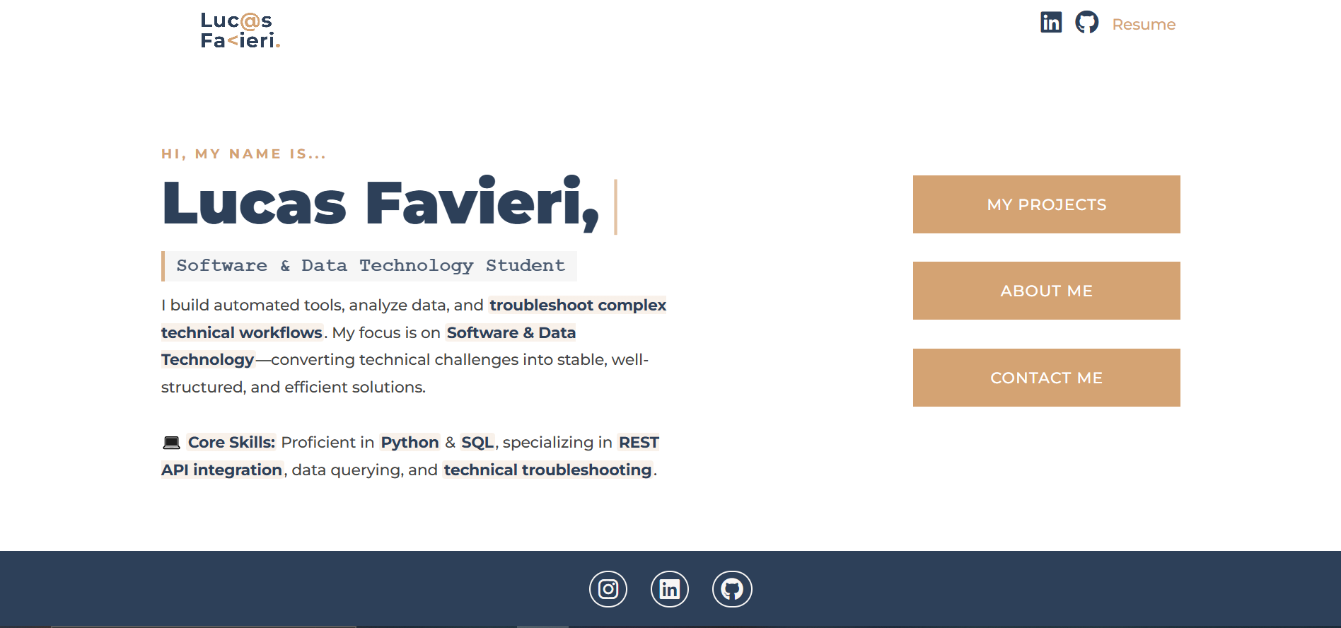 Preview do site Lucas Favieri